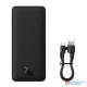 Baseus Airpow 10000mAh 20W Fast Charge Power Bank Black（With Simple Series Charging Cable USB to Type-C 30cm ）